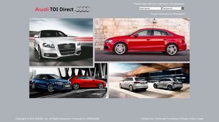 
Audi TDI Direct - Login Page  
