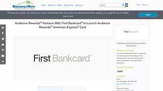 
                            8. Audience Rewards® Partners With First Bankcard® to Launch ... - Audience Rewards Portal