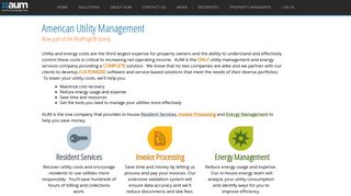 
                            7. AUM - American Utility Management - Utility Management Services Portal