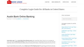 
                            7. Austin Bank LOGIN Page - Online Banking Login - All Bank ... - Austin Bank Mobile Portal
