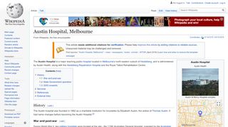 
                            3. Austin Hospital, Melbourne - Wikipedia - Austin Health Staff Portal
