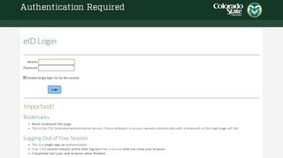 Authentication Required  Colorado State University