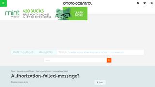 
                            7. Authorization-failed-message? - Android Forums at AndroidCentral.com - Metatrader 4 Login Authorization Failed