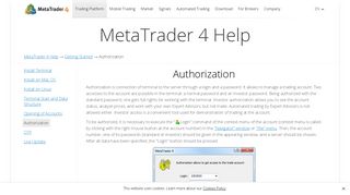 
                            1. Authorization - Getting Started - MetaTrader 4 Help - Metatrader 4 Login Authorization Failed
