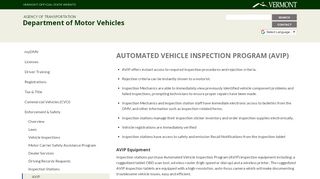 
Automated Vehicle Inspection Program (AVIP) | Department of Motor ...

