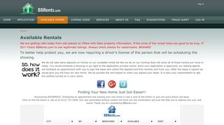 
                            2. Available Rentals | http://bbrents.com/drupal - Bbrents Online Portal