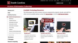 
                            3. Available Technology Resources - University of South Carolina - South Carolina Email Portal
