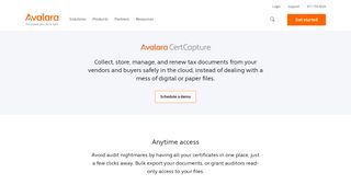 
                            2. Avalara CertCapture: Exemption Certificate Software - Certcapture Web Portal