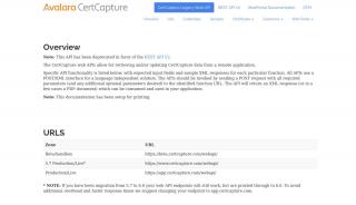 
                            6. Avalara CertCapture Legacy API Documentation - Certcapture Web Portal
