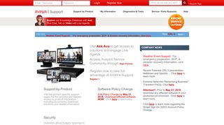 
                            7. Avaya Mobile Web Support - Avaya Portal