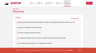 
                            2. Avenue credit card - Payments - Comenity - Avenue Bill Payment Portal