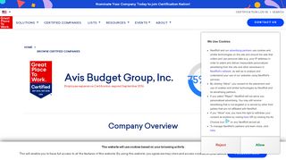 
Avis Budget Group, Inc. - Great Place To Work United States  
