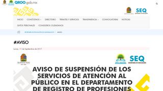
                            6. #AVISO | qroo.gob.mx - Gobierno del Estado de Quintana Roo - Https Sirepve Sep Gob Mx Validacionelectronica Portal Jsp