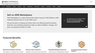 
AWS Marketplace Management Portal - Amazon Web Services  

