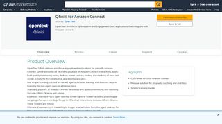 
AWS Marketplace: Qfiniti for Amazon Connect - Amazon Web ...  
