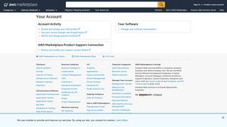 
AWS Marketplace: Your Account - Amazon Web Services  
