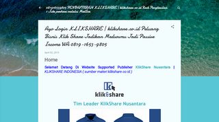 
                            3. Ayo Login KLIKSHARE | klikshare.co.id Peluang Bisnis Klik ... - Portal Mitra Klikshare