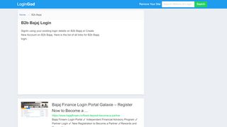 
                            12. B2b Bajaj Login or Sign Up - Bajaj Finance Partner Portal