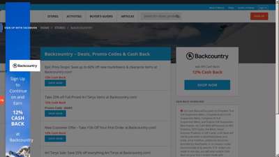 Backcountry Cash Back and Coupon Codes  Active Junky