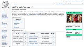 
                            7. Bad Girls Club (season 17) - Wikipedia - Bgc Sign Up 2017