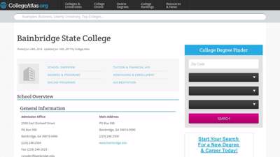 Bainbridge College Degree Programs, Courses and Admissions ...