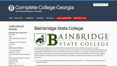 Bainbridge State College  Complete College Georgia