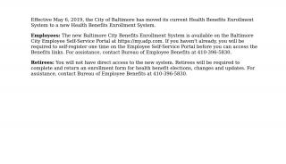 
                            3. Baltimore City Employee Benefits - Baltimore City Employee Portal