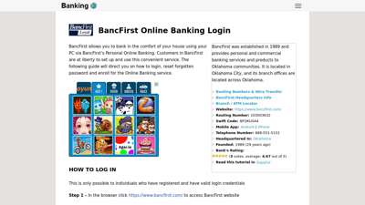 BancFirst Online Banking Login - BankingHelp.US