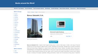 Banco Sabadell, SA - Banks around the World - Sabadellcam Bank Portal