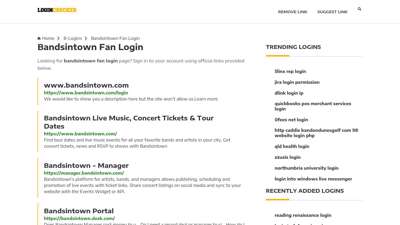 Bandsintown Fan Login — Sign In to Your Account
