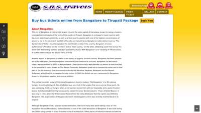 
                            8. Bangalore to Tirupati Package ONLINE BUS ... - SRS Travels