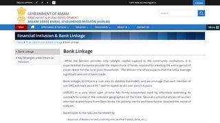 
                            5. Bank Linkage | Assam State Rural Livelihood Mission (ASRLM ... - Bank Linkage Portal