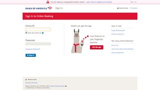 
                            9. Bank of America Online Banking Sign In Online ID
