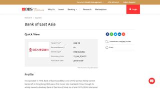 
Bank of East Asia - DBS Bank  

