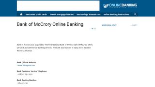 
                            7. Bank of McCrory Online Banking