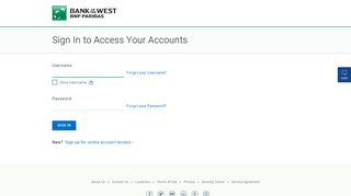 
                            3. Bank of the West Login - Bank Of The West Web Direct Portal