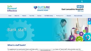 
                            1. Bank staff :: East Lancashire Hospitals NHS Trust - Elht Bank Staff Login