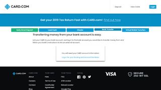 
                            6. Bank Transfer | Pay with personality - CARD.com - Achieve Debit Card Portal