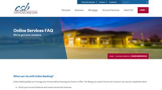 
                            9. BankCSB › Online Services FAQ - Community State Bank - Csb Net Banking Portal