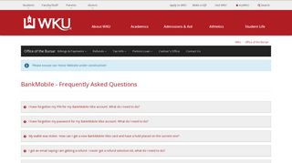 
BankMobile - Frequently Asked Questions | Western Kentucky ...
