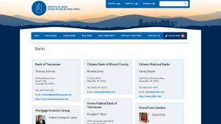 
                            7. Banks | Knoxville Area Association of Realtors - Homefederalbanktn Portal