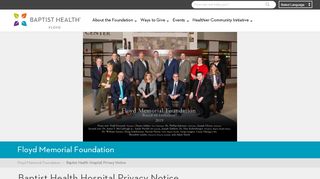
                            7. Baptist Health Hospital Privacy Notice – Floyd Foundation - Baptist Health Floyd Employee Portal