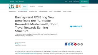 
                            8. Barclays and RCI Bring New Benefits to the RCI® Elite ... - Rci Barclaycard Portal