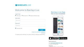 
                            1. Barclays Live - Login - Barcap Connect Portal