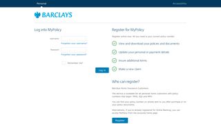 
                            1. Barclays MyPolicy - Barclays Insurance Portal