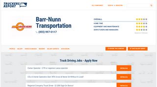 
Barr-Nunn Transportation | Truckers Review Jobs, Pay, Home ...  
