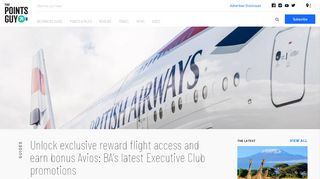 
BA's latest Executive Club promotions for bonus Avios  

