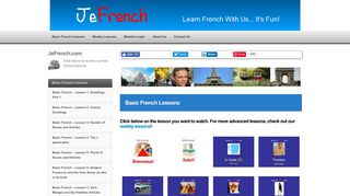 
                            1. Basic French Lessons - Learn Basic French - JeFrench - Www Jefrench Com Portal