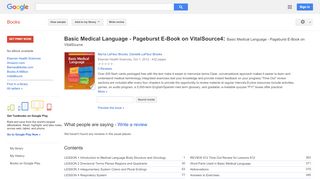 
                            6. Basic Medical Language - Pageburst E-Book on VitalSource4: ... - Pageburst Portal