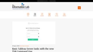 
Basic Tableau Server tasks with the new TSM Command Line ...  
